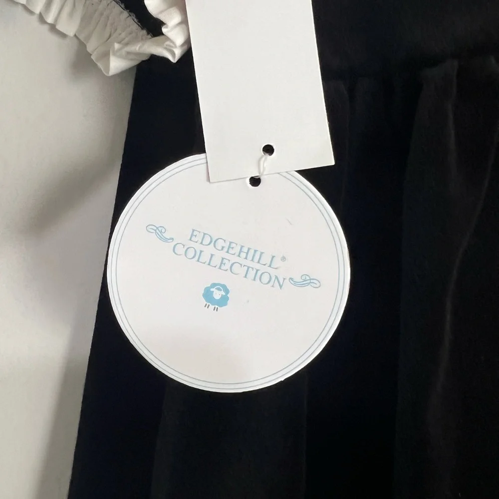 Edgehill Collection Black Velvet Dress NWT